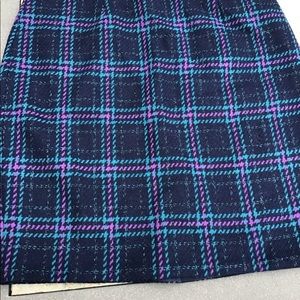 NWOT Brooks Brothers Navy Plaid Skirt